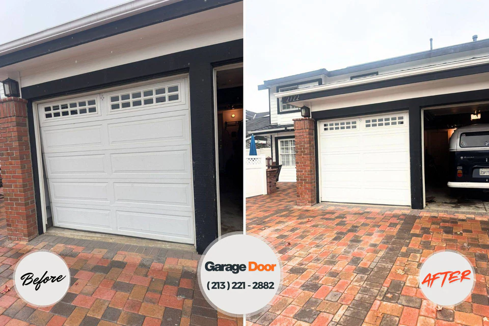 Before and after: garage door repair Greenville, KY